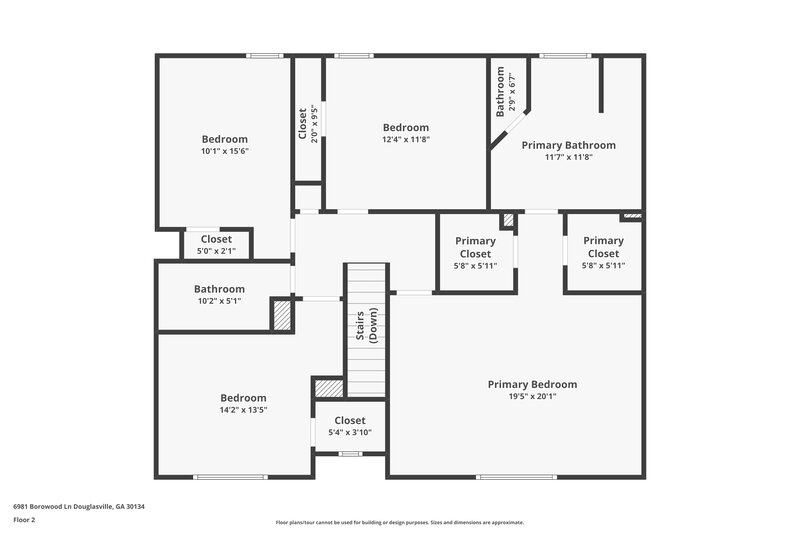 3,460/Mo, 6981 Borowood Ln Douglasville, GA 30134 Floor Plan View 2