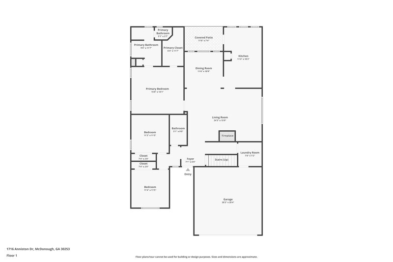 2,620/Mo, 1716 Anniston Dr McDonough, GA 30253 Floor Plan View