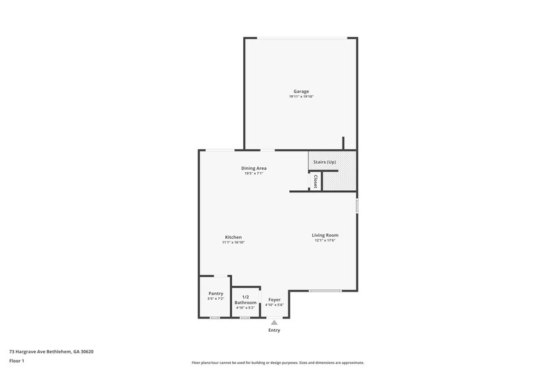 1,915/Mo, 73 Hargrave Ave Bethlehem, GA 30620 Floor Plan View