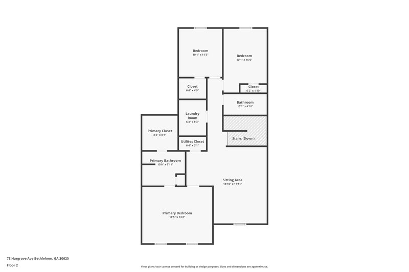 1,915/Mo, 73 Hargrave Ave Bethlehem, GA 30620 Floor Plan View 2