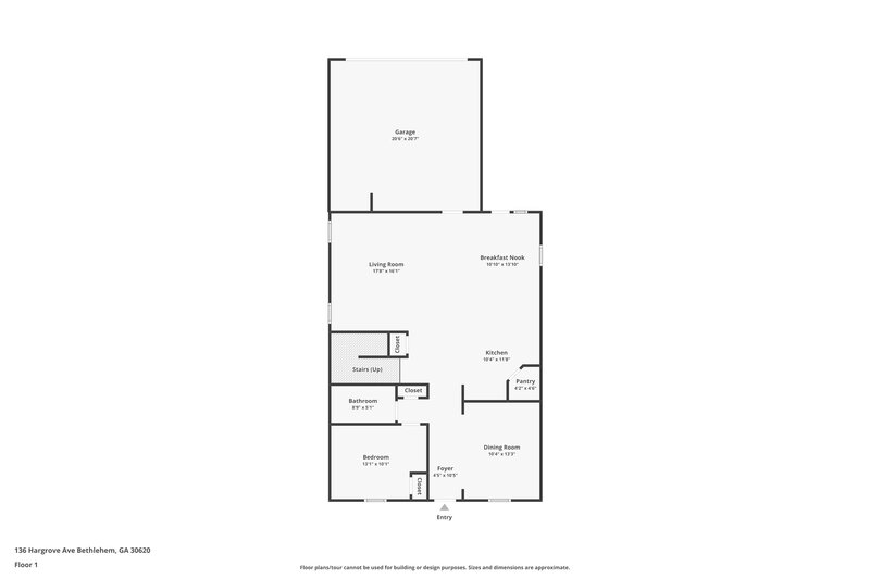 2,060/Mo, 136 Hargrave Ave Bethlehem, GA 30620 Floorplan View