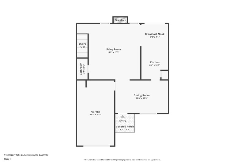 1,815/Mo, 1472 Alcovy Falls Dr Lawrenceville, GA 30045 Floorplan View