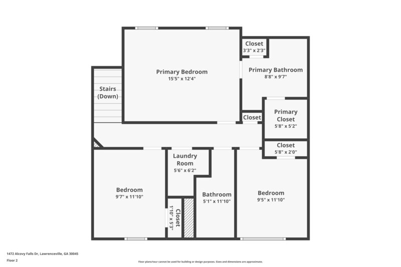 1,815/Mo, 1472 Alcovy Falls Dr Lawrenceville, GA 30045 Floorplan View 2