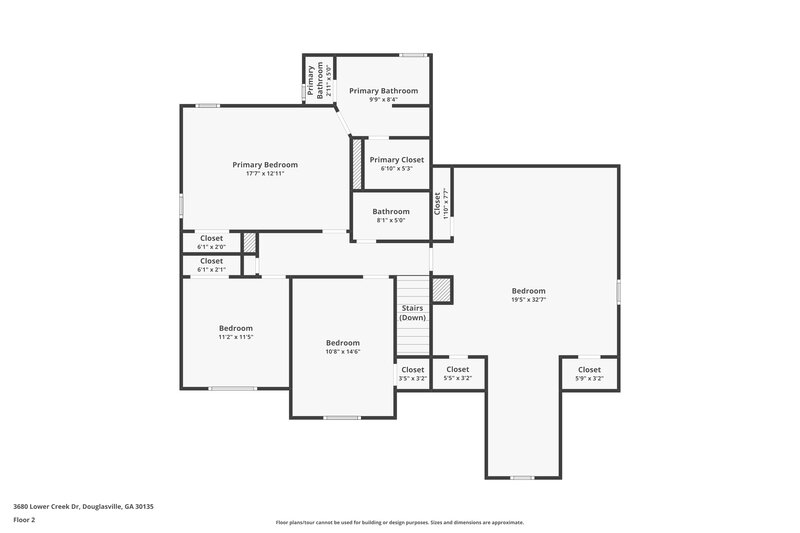 2,187/Mo, 3680 Lower Creek Dr Douglasville, GA 30135 Floor Plan View
