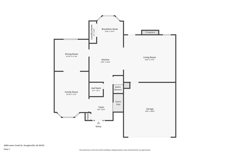 2,187/Mo, 3680 Lower Creek Dr Douglasville, GA 30135 Floor Plan View 2