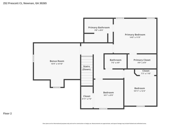 1,925/Mo, 252 Prescott Ct Newnan, GA 30265 Floorplan View 2