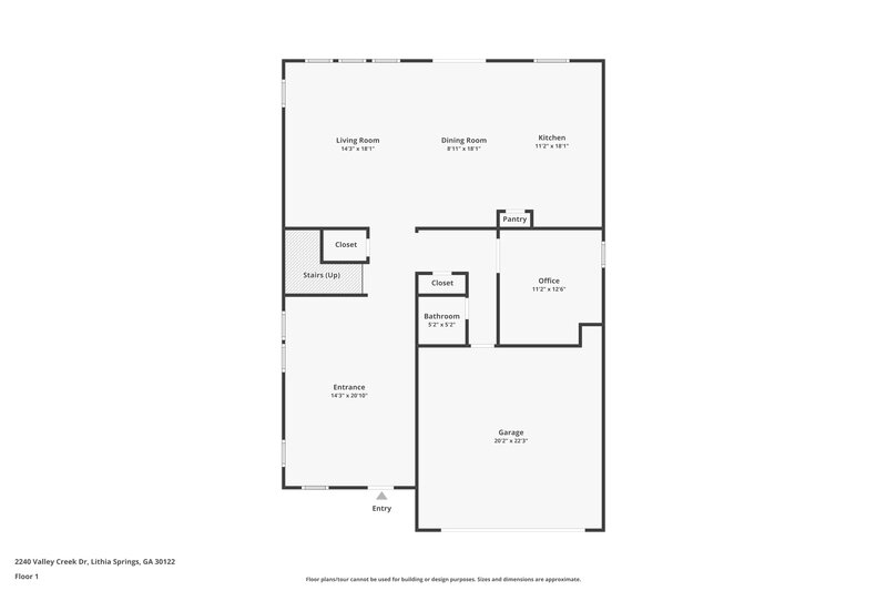 2,250/Mo, 2240 Valley Creek Dr Lithia Springs, GA 30122 Floor Plan View