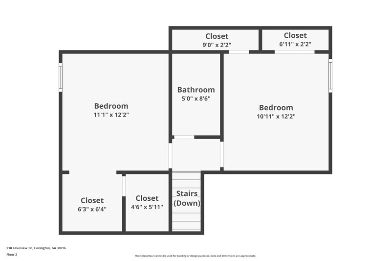 2,520/Mo, 210 Lakeview Trl Covington, GA 30016 Floor Plan View 2