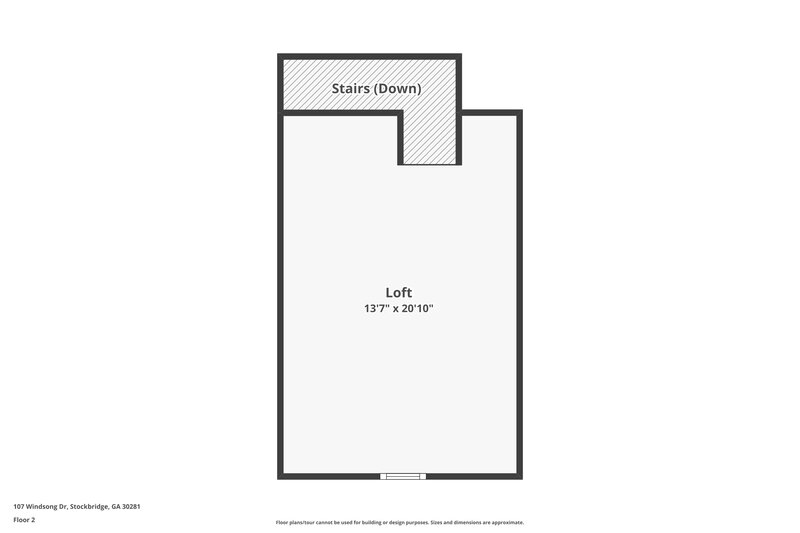 1,880/Mo, 107 Windsong Dr Stockbridge, GA 30281 Floor Plan View 2