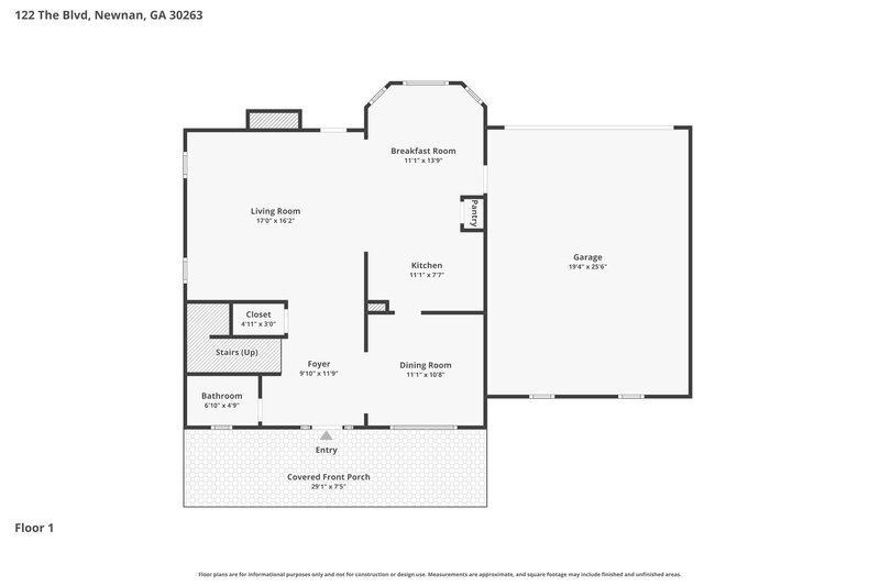 2,295/Mo, 122 The Boulevard Newnan, GA 30263 Floor Plan View