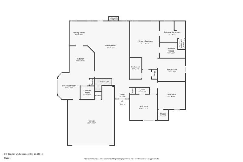 2,315/Mo, 747 Edgeley Ln Lawrenceville, GA 30044 Floorplan View