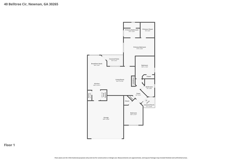 2,035/Mo, 40 Belltree Cir Newnan, GA 30265 Floor Plan View