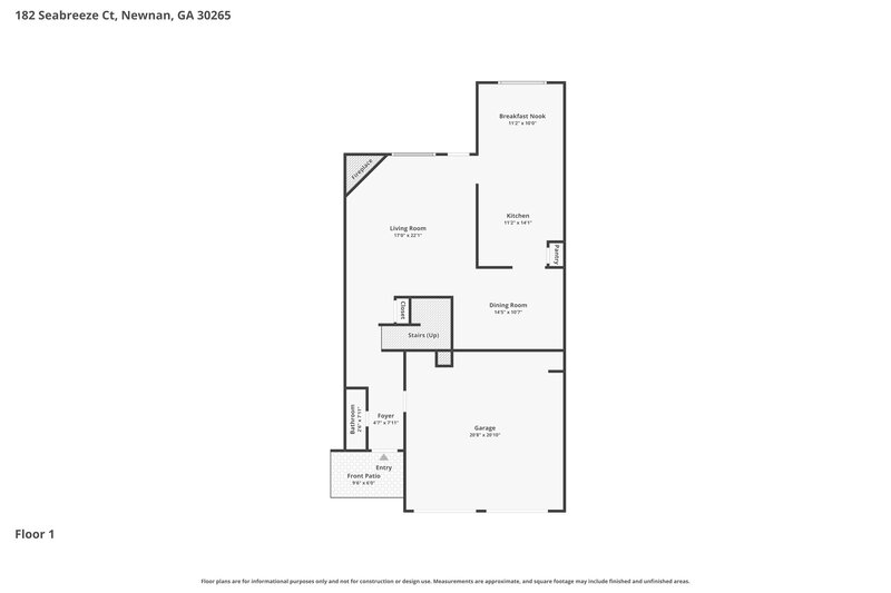 2,220/Mo, 182 Seabreeze Ct Newnan, GA 30265 Floor Plan View