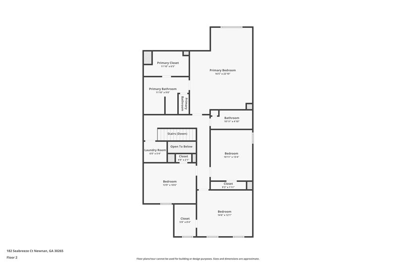 2,325/Mo, 182 Seabreeze Ct Newnan, GA 30265 Floor Plan View 2