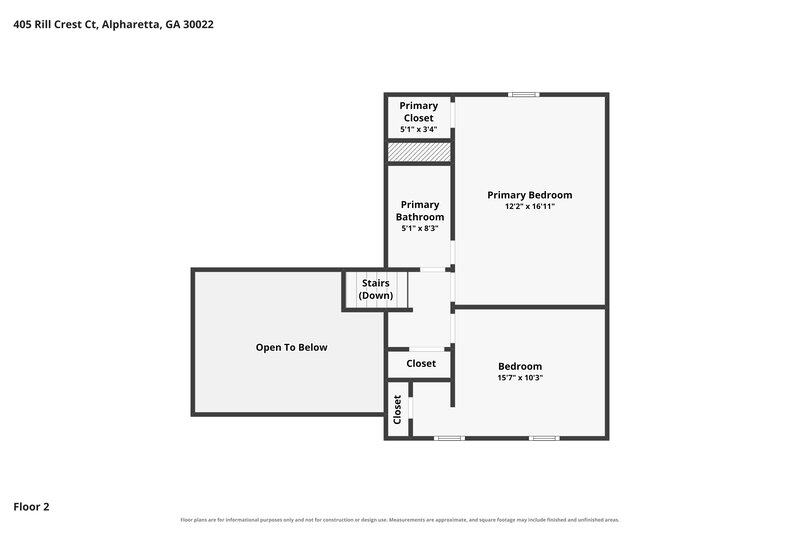 2,190/Mo, 405 Rill Crest Ct Alpharetta, GA 30022 Floor Plan View 2