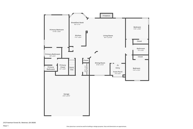 2,020/Mo, 212 Freeman Forest Dr Newnan, GA 30265 Floor Plan View