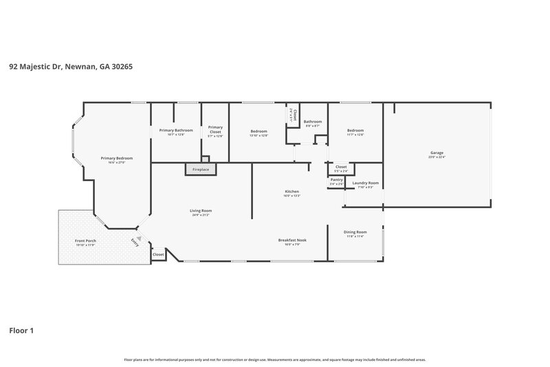 1,945/Mo, 92 Majestic Dr Newnan, GA 30265 Floor Plan View