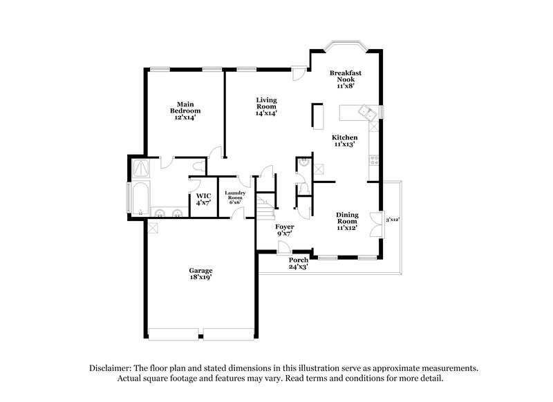 2,155/Mo, 5545 Wheatfield Ln Powder Springs, GA 30127 Floor Plan View