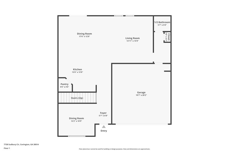 3,160/Mo, 7738 Sudbury Cir Covington, GA 30014 Floor Plan View