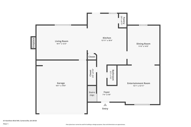2,035/Mo, 61 Hamilton Blvd NW Cartersville, GA 30120 Floor Plan View