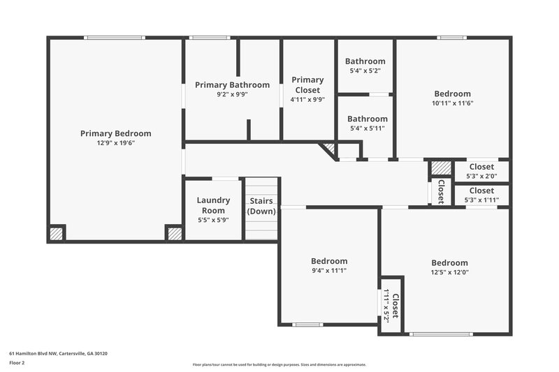 2,035/Mo, 61 Hamilton Blvd NW Cartersville, GA 30120 Floor Plan View 2