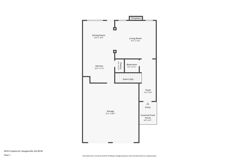 2,055/Mo, 2974 E Captiva Dr Douglasville, GA 30135 Floor Plan View
