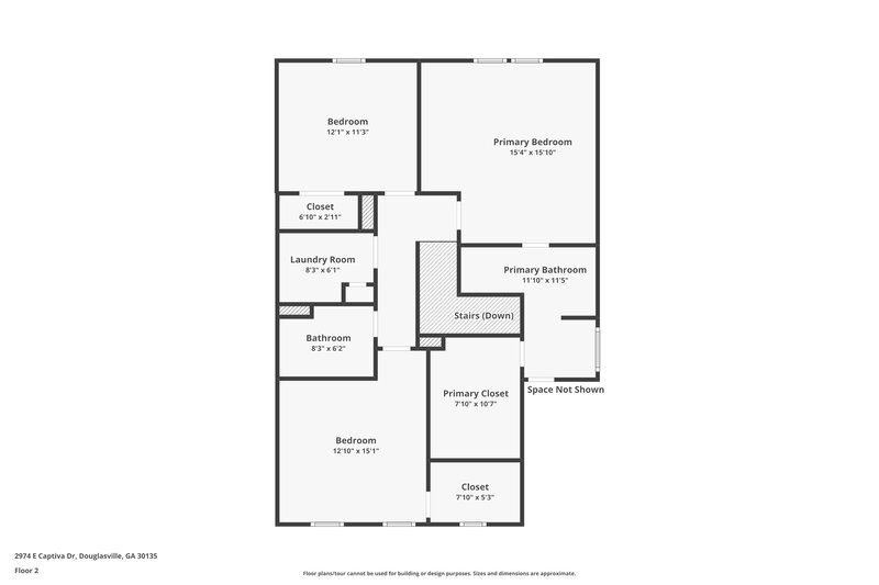 2,055/Mo, 2974 E Captiva Dr Douglasville, GA 30135 Floor Plan View 2