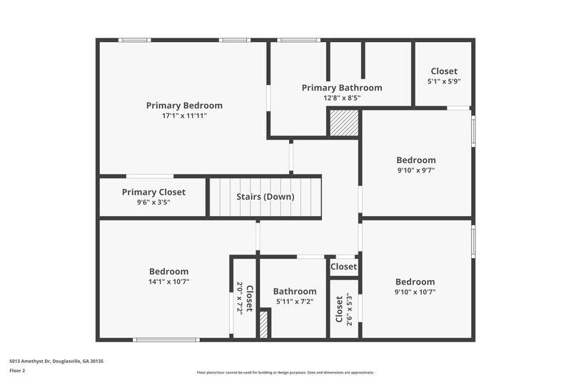 2,145/Mo, 5013 Amethyst Dr Douglasville, GA 30135 Floorplan View 2