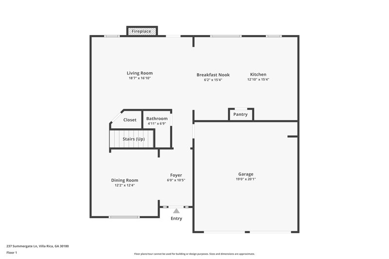 2,040/Mo, 237 Summergate Ln Villa Rica, GA 30180 Floorplan View