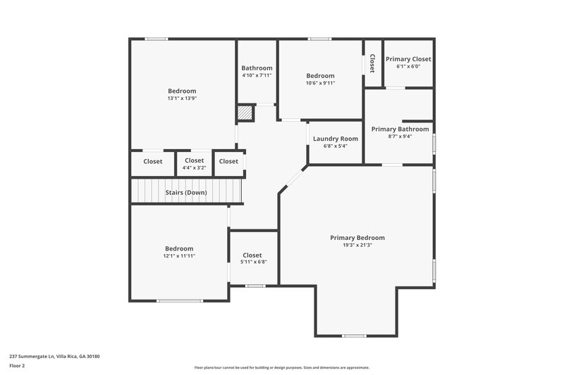 2,040/Mo, 237 Summergate Ln Villa Rica, GA 30180 Floorplan View 2