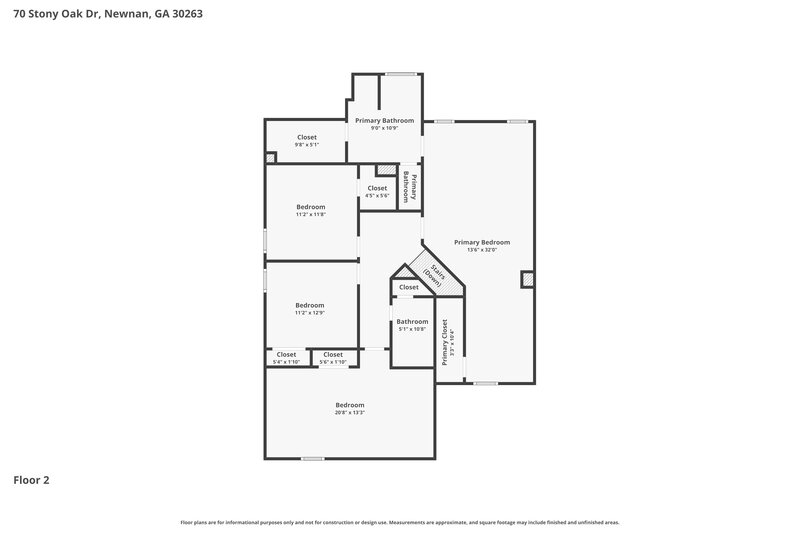 2,310/Mo, 70 Stony Oak Dr Newnan, GA 30263 Floor Plan View