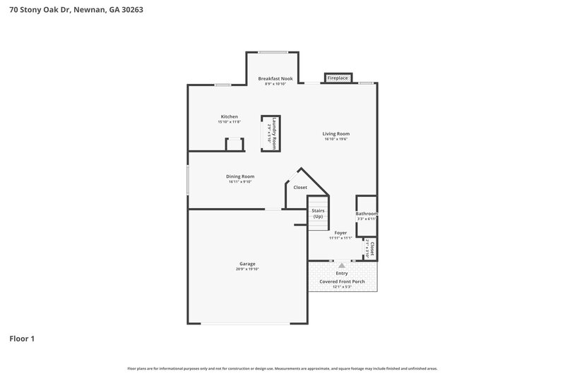 2,310/Mo, 70 Stony Oak Dr Newnan, GA 30263 Floor Plan View 2