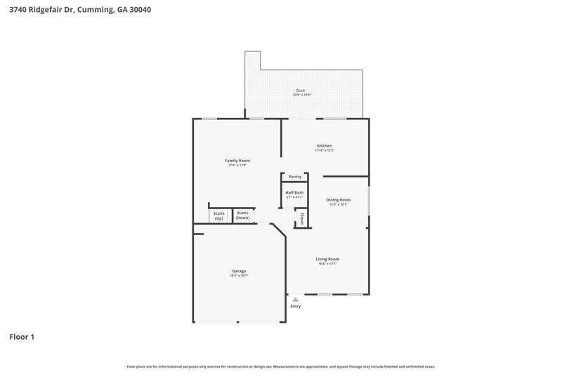 2,255/Mo, 3740 Ridgefair Dr Cumming, GA 30040 Floor Plan View 2