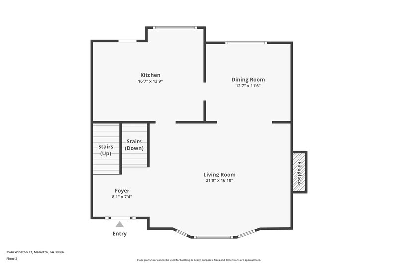2,560/Mo, 3544 Winston Ct Marietta, GA 30066 Floor Plan View 3