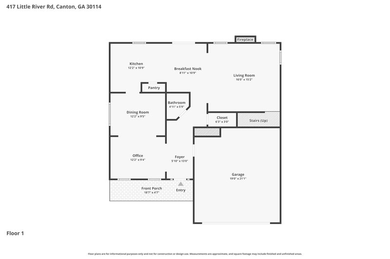 2,235/Mo, 417 Little River Rd Canton, GA 30114 Floor Plan View