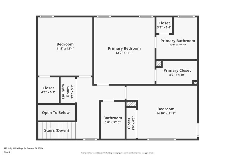 1,645/Mo, 120 Holly Mill Village Dr Canton, GA 30114 Floor Plan View 2