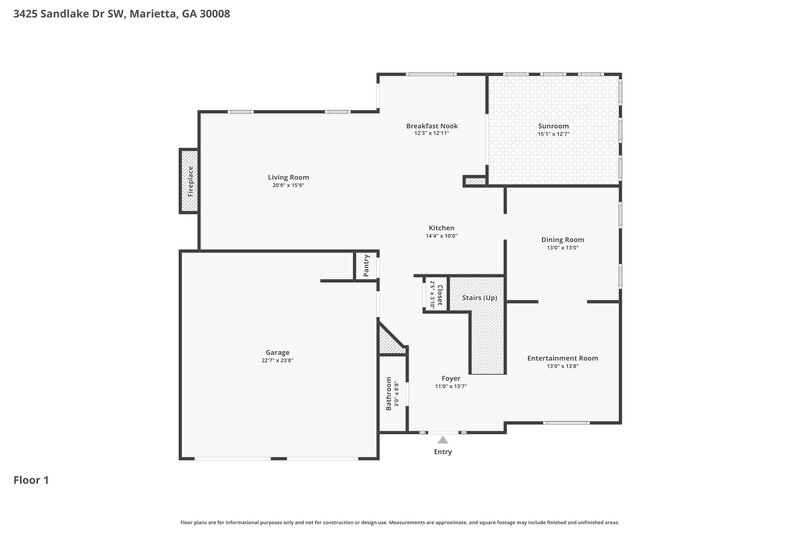 2,655/Mo, 3425 Sandlake Dr SW Marietta, GA 30008 Floor Plan View