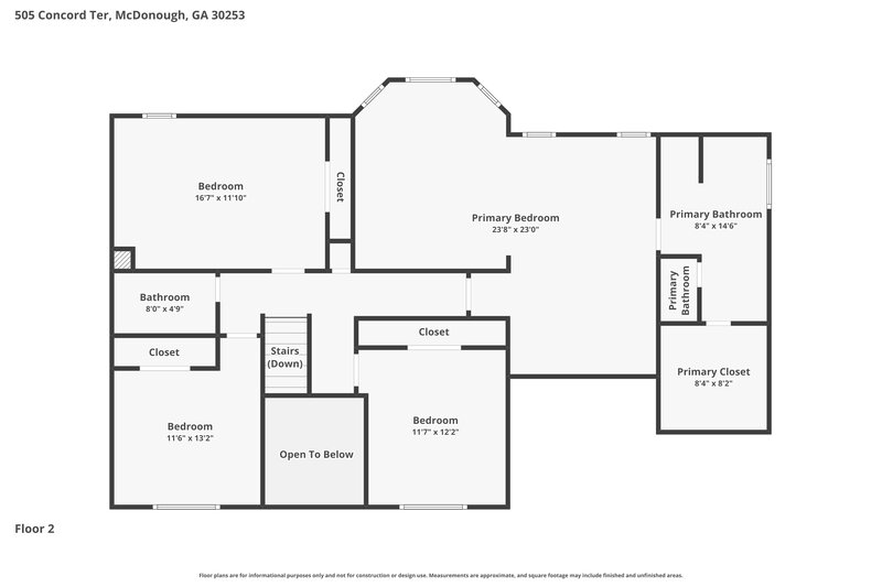 2,275/Mo, 505 Concord Ter McDonough, GA 30253 Floor Plan View 2
