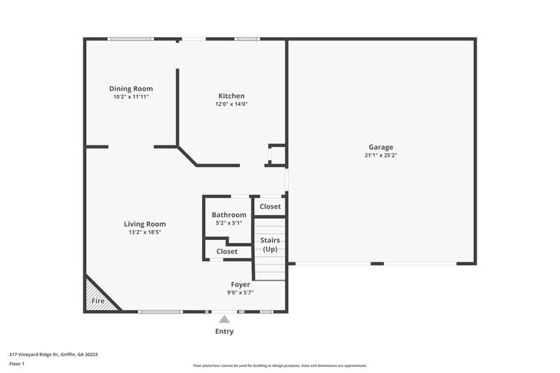 1,995/Mo, 217 Vineyard Ridge Dr Griffin, GA 30223 Floor Plan View