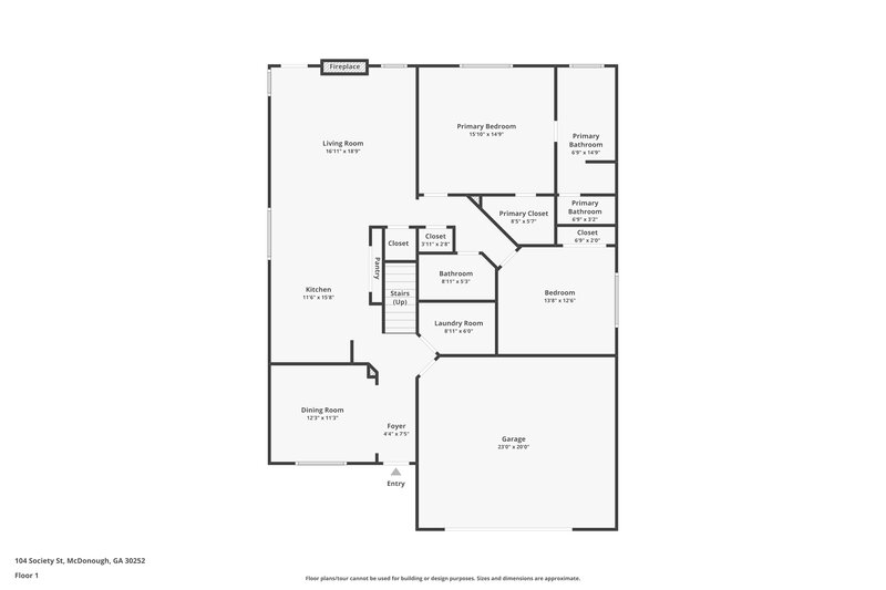 2,095/Mo, 104 Society St McDonough, GA 30252 Floor Plan View