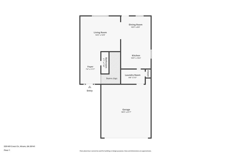 1,870/Mo, 539 Hill Crest Cir Hiram, GA 30141 Floorplan View