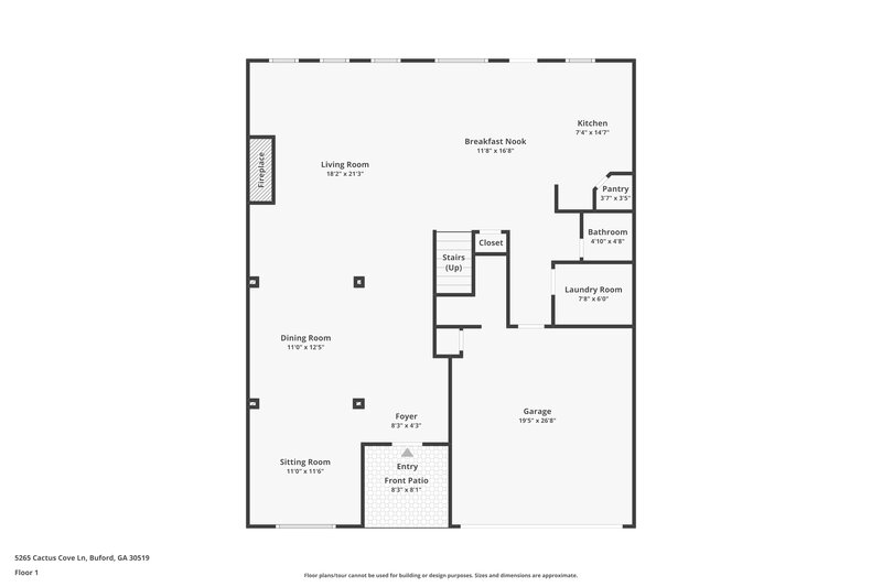 3,350/Mo, 5265 Cactus Cove Ln Buford, GA 30519 Floor Plan View