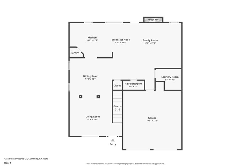 3,260/Mo, 4215 Pointe Vecchio Cir Cumming, GA 30040 Floorplan View