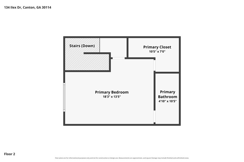 1,845/Mo, 134 Ilex Dr Canton, GA 30114 Floor Plan View 2