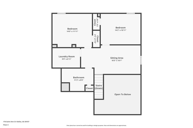 1,855/Mo, 176 St Ann Cir Dallas, GA 30157 Floor Plan View