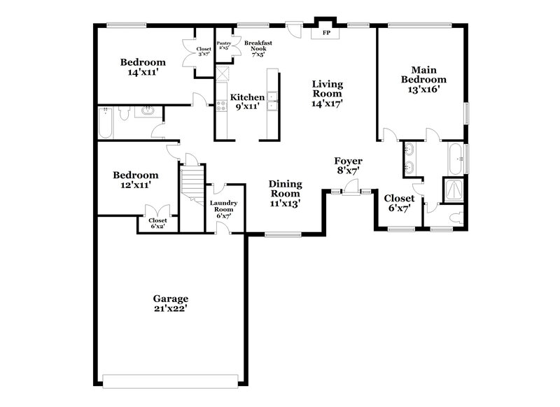 1,970/Mo, 11 Bedford Park Dr Newnan, GA 30263 Floor Plan View