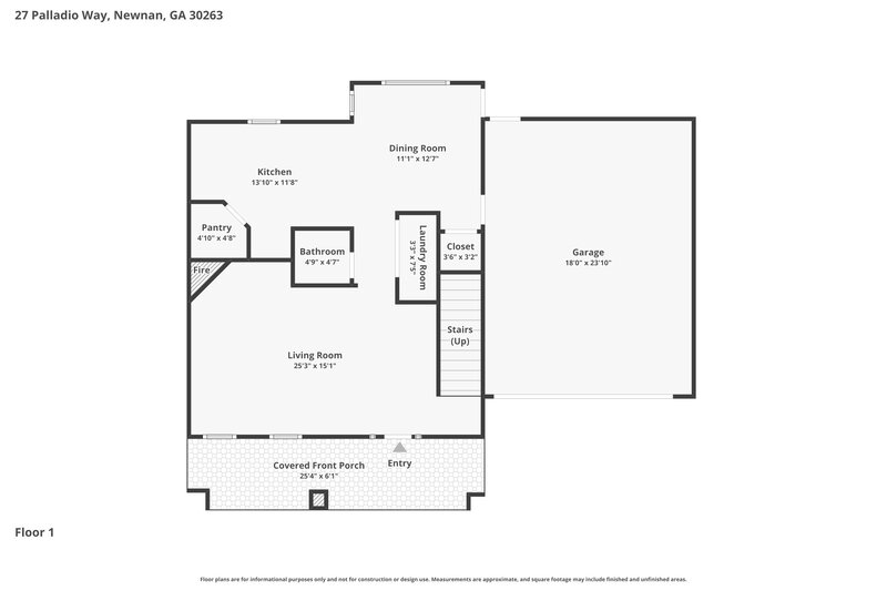 1,855/Mo, 27 Palladio Way Newnan, GA 30263 Floor Plan View