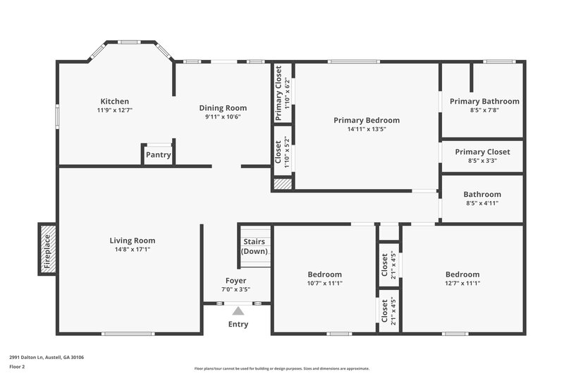 2,780/Mo, 2991 Dalton Ln Austell, GA 30106 Floor Plan View