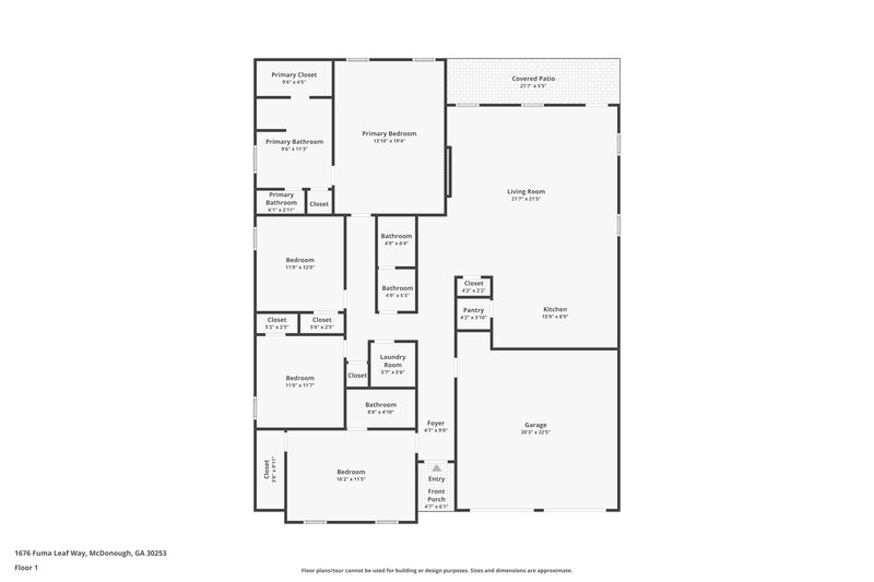 2,310/Mo, 1676 Fuma Leaf Way McDonough, GA 30253 Floor Plan View