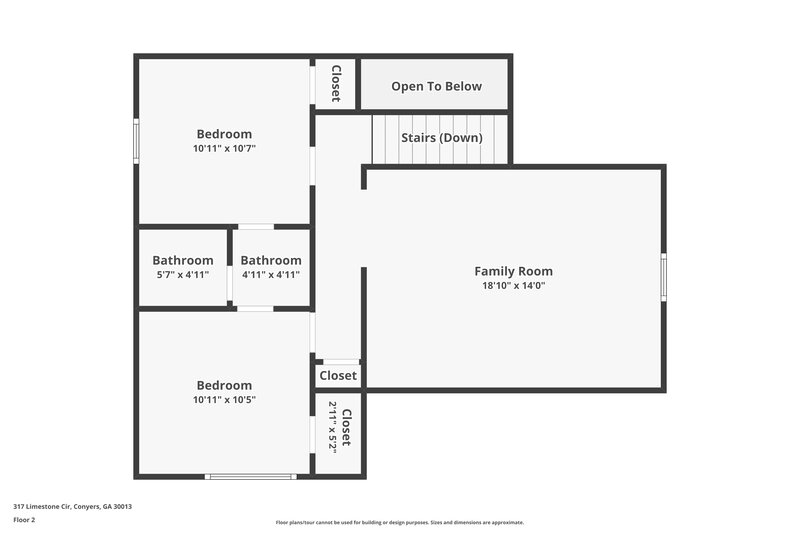 2,150/Mo, 317 Limestone Cir Conyers, GA 30013 Floor Plan View 2